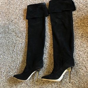 Emilio Pucci over the knee leather boots